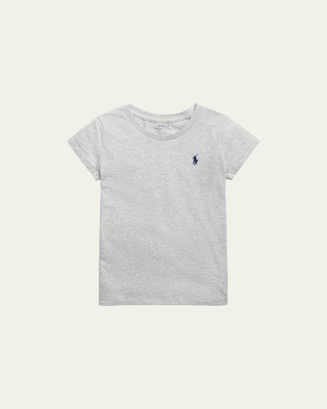 Girl's Logo Embroidered T-Shirt, Size S-X